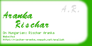 aranka rischar business card